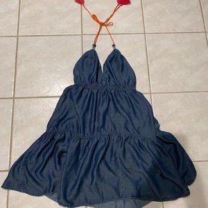 bebela Halter Denim Dress Size M